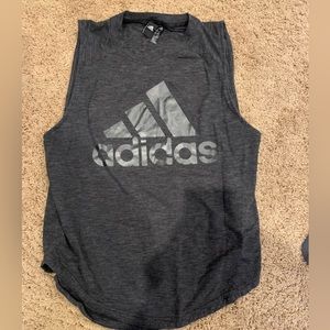 Gray adidas workout tank